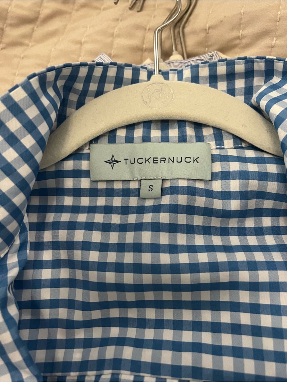 Tuckernuck Blue and White Gingham Charlie Dress, sz Small - Picture 3 of 5